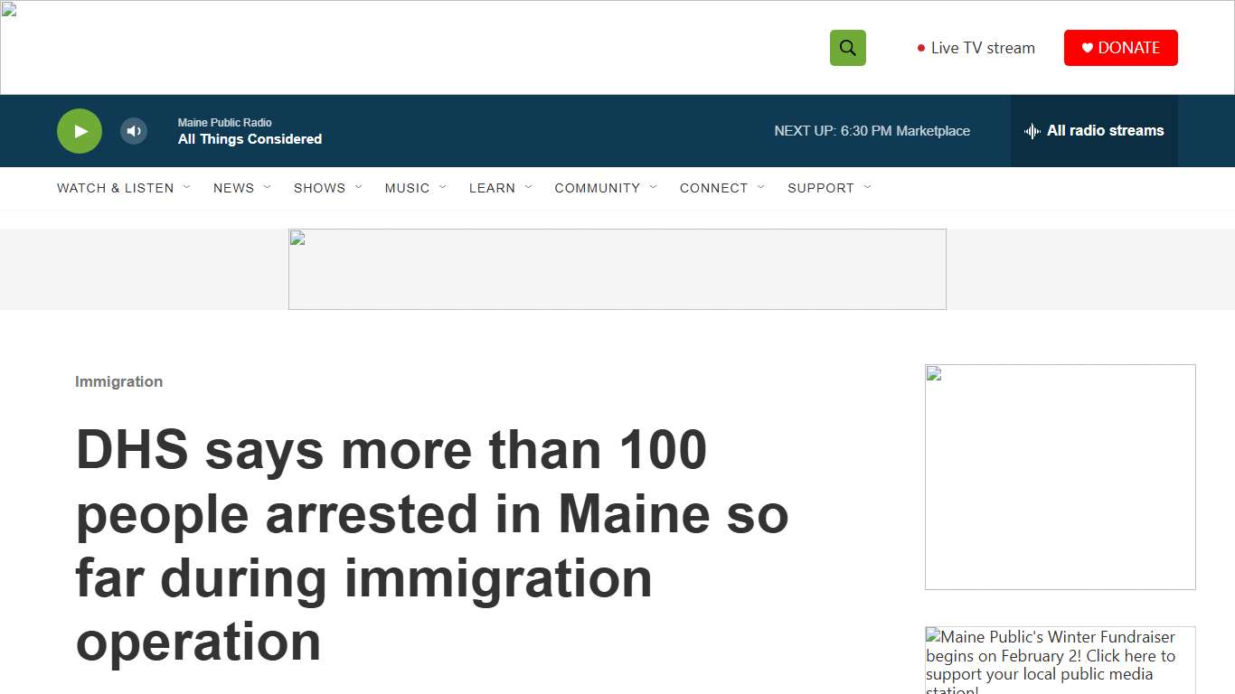 DHS says more than 100 people arrested in Maine so far during immigration operation Maine Public